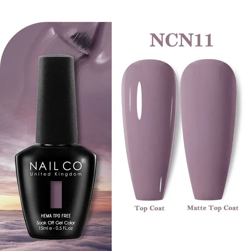 NAILCO 15ml HEMA-free TPO-free Topcoat Basecoat Artistic Design Gel Nail Polish Top Base Coat UV LED Soak Off Gel Nail Polish