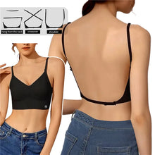 Backless push up bra with a deep plunge front