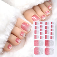 toe nail wraps – glitter self-adhesive full cover nail decals shiny finish