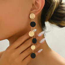 Chain Circular Tassel Earrings