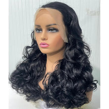 250 Density 100% Human Hair 13x4 Lace Frontal Wigs Bouncy Wave Loose Wave Bob Wig Lace