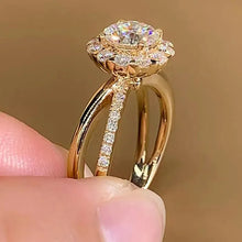 925 Sterling Silver Wedding Rings for Women Luxury Cubic Zirconia Sparkling Engagement Rings Lover Modern Fashion Jewelry