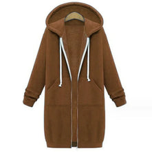 Long Sleeve Mid-Length Sweatshirt Fleece Jacket