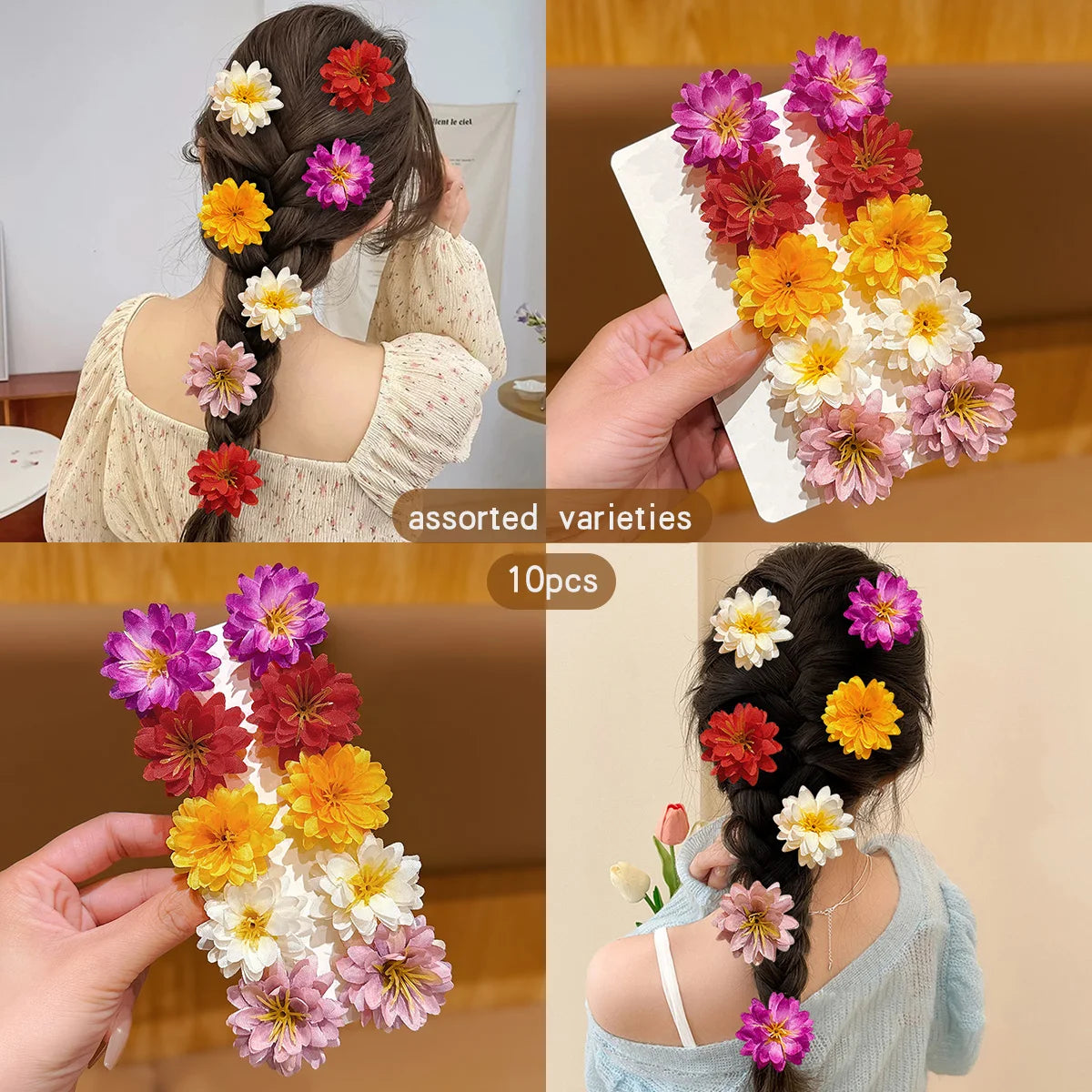 10 Sunflower Hair Clips