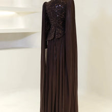 Cape Sleeves Maxi Dress