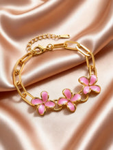 Pink Flower Bracelet