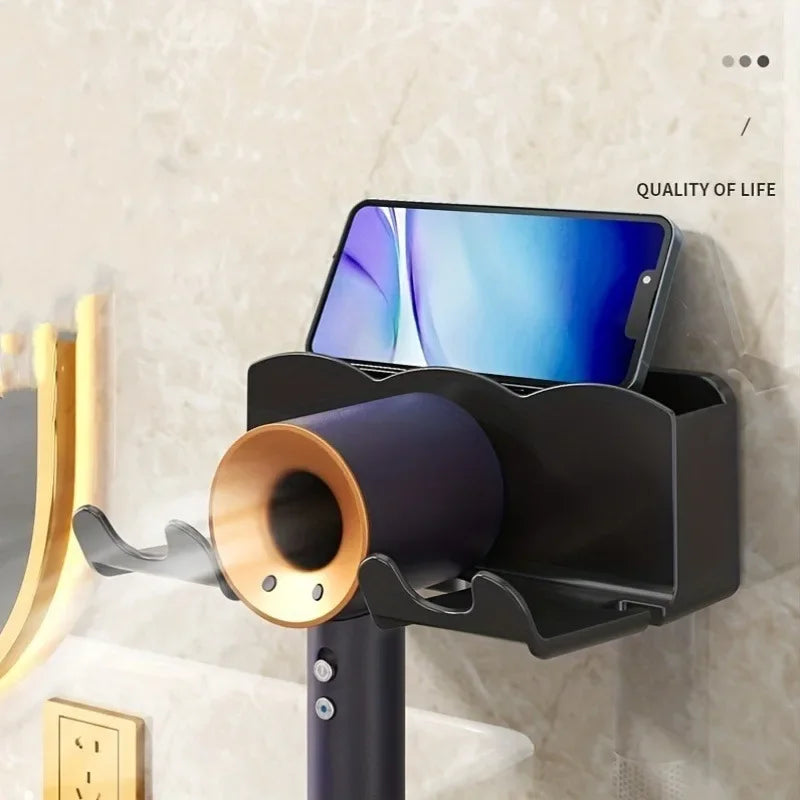 1pc Hair Dryer Storage Rack