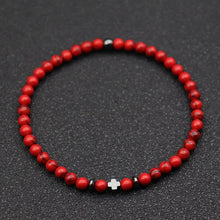 Noter Men Bracelet 6 Colors 4mm Beads Strand Braslet Natural Hematite Stone Healing Braclet Meditation Yoga Accessories Joias