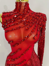 Sparkly Rhinestones Tassel Dress