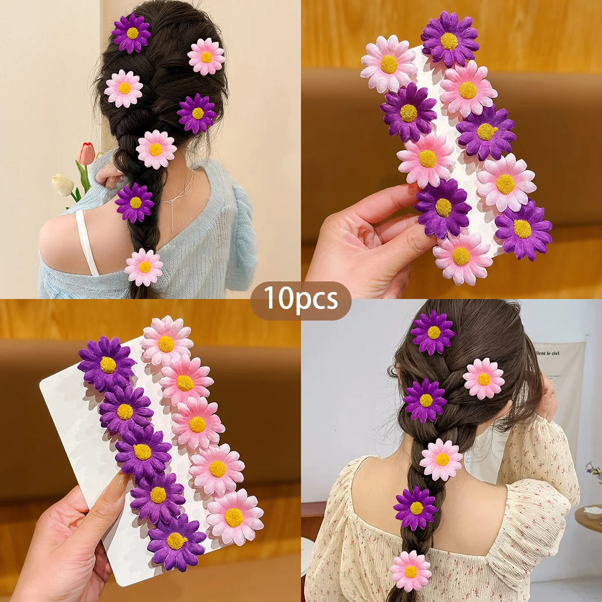 10 Sunflower Hair Clips