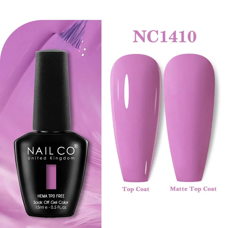 NAILCO 15ml HEMA-free TPO-free Topcoat Basecoat Artistic Design Gel Nail Polish Top Base Coat UV LED Soak Off Gel Nail Polish