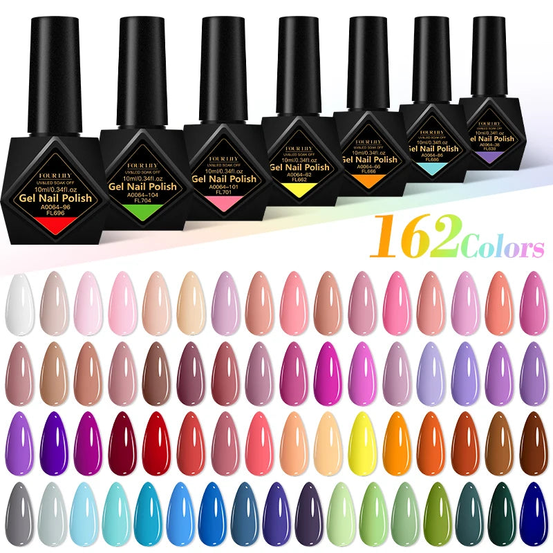 5pcs Gel Nail Polish Set HEMA Free Semi Permanent Soak Off UV Gel Varnish Nail Art Decoration For Winter Nail Supplies Manicure