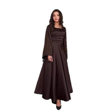 Satin Long Lace Up Slim Evening Dresses