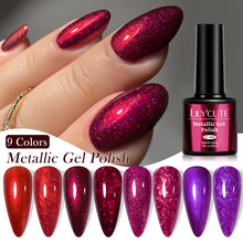 Metallic gel nail polish 7ml red chrome mirror shell UV nail art