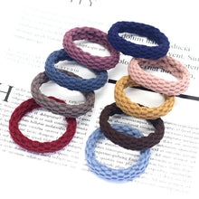 elastic hair rope hair ring – 20 pcs jacquard pattern front view