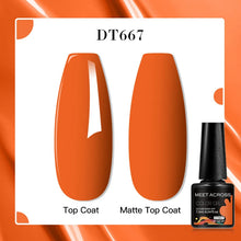 MEET ACROSS 8 Colors Mirror Gel Nail Polish Long-lasting Quick-drying Metallic Gold Silver Red Semi Permanent Varnish Nail Art
