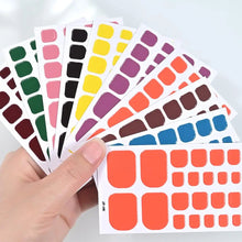 gel toe nail strips – 22 tips solid bake free pedicure stickers