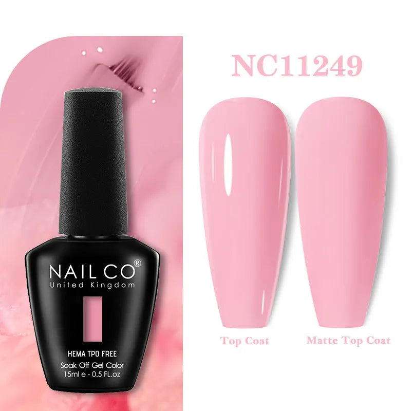NAILCO 15ml HEMA-free TPO-free Topcoat Basecoat Artistic Design Gel Nail Polish Top Base Coat UV LED Soak Off Gel Nail Polish