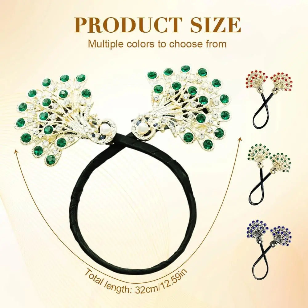 Elegant Peacock Shape Hair Bun Maker Twist Easy Fast Snap Headwear Hair Twister Roll Hair Tool Hairstyle Twist Women