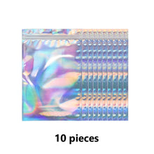 Holographic zip bags rainbow foil gift packaging for nail art