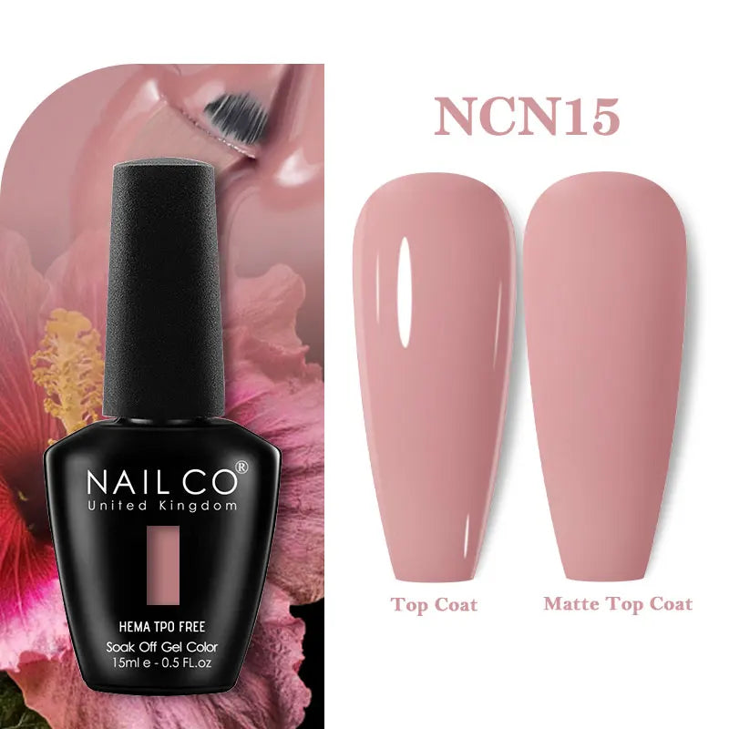 NAILCO 15ml HEMA-free TPO-free Topcoat Basecoat Artistic Design Gel Nail Polish Top Base Coat UV LED Soak Off Gel Nail Polish