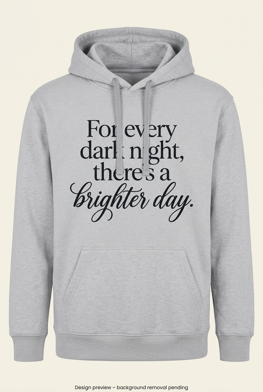 Brighter Day Mélange Grey Cotton Hoodie